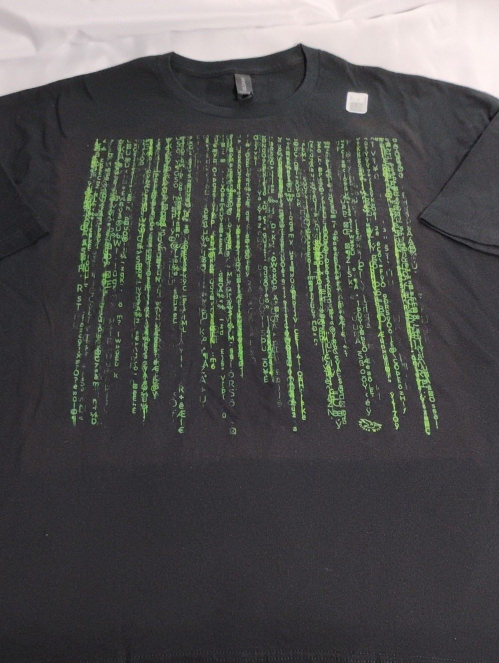 Gildan Black Tee with Green Code Graphic